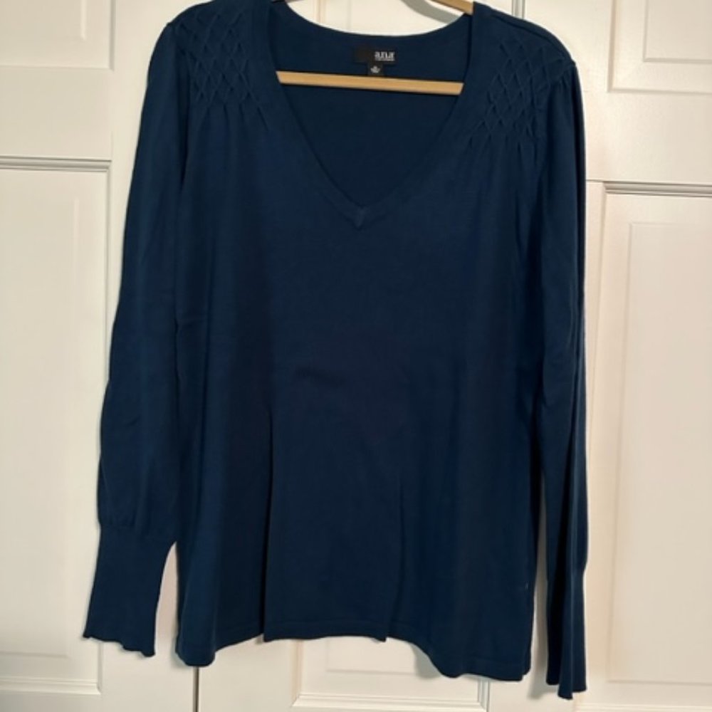A.N.A. Size XL V Neck Lightweight Blue Sweater Never Worn